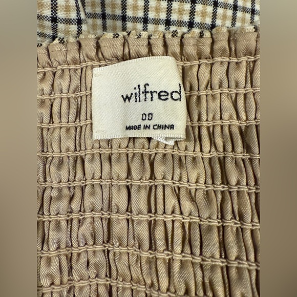 Aritzia Wilfred Black and Cream Checkered Mini Dress - Picture 3 of 5